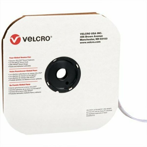 Bsc Preferred 5/8'' x 75' - Loop - White VELCRO Brand Tape - Individual Strips S-11709